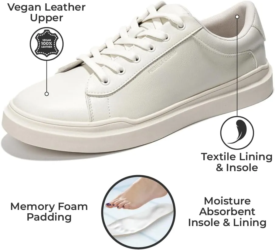 Project Cloud Mens Sneakers – Memory Foam Fashion Mens Shoes – Lightweight and Non Slip Laced-Up Casual Men Sneakers - Perfect Men Casual Shoes for All-Day Wear (Tilton)