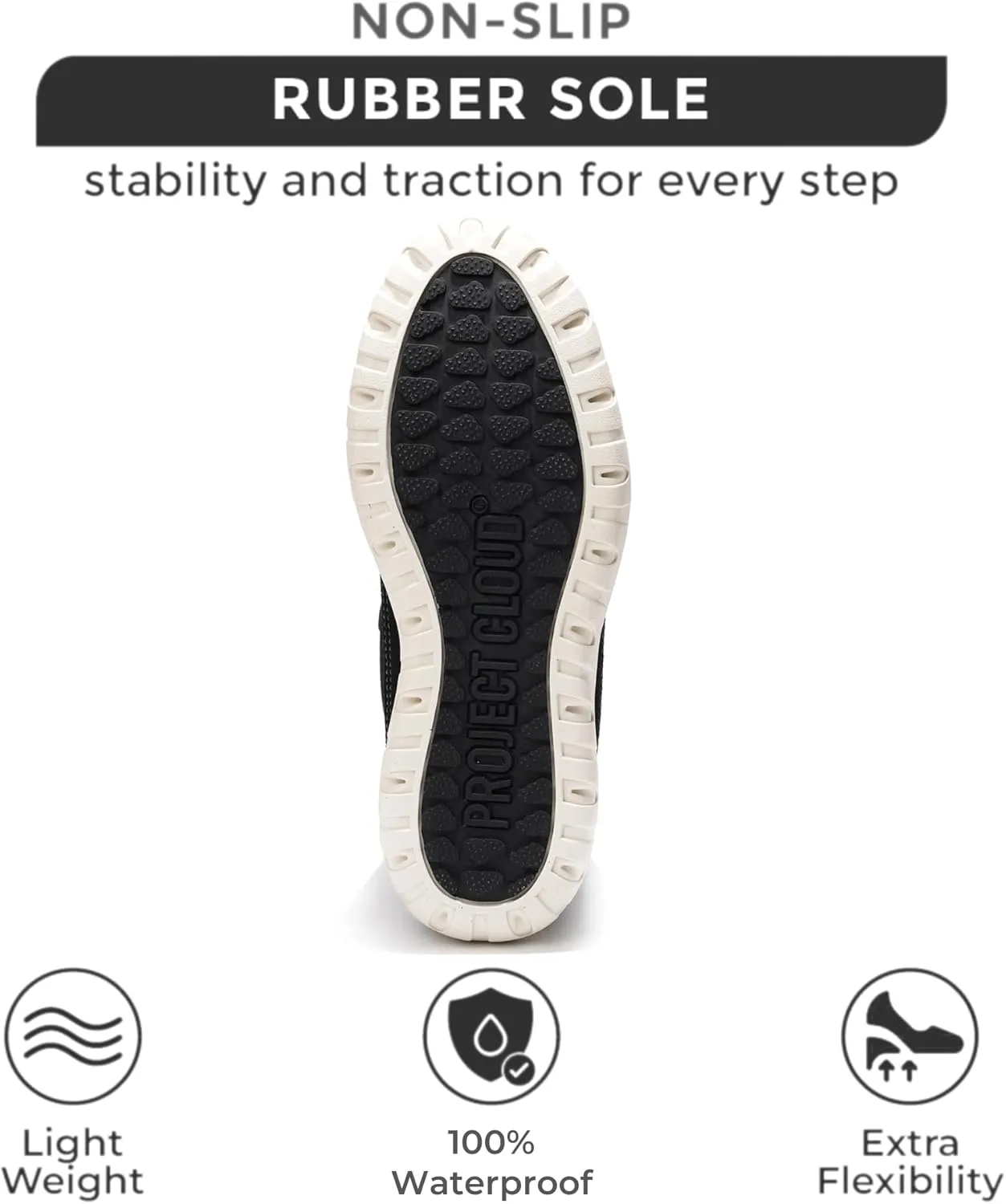Project Cloud Womens Snow Boots - Genuine Suede Waterproof Memory Foam Insole and Non-Slip Winter Snow Boots For Women Footwear - Outdoor Shoes (Leonora)