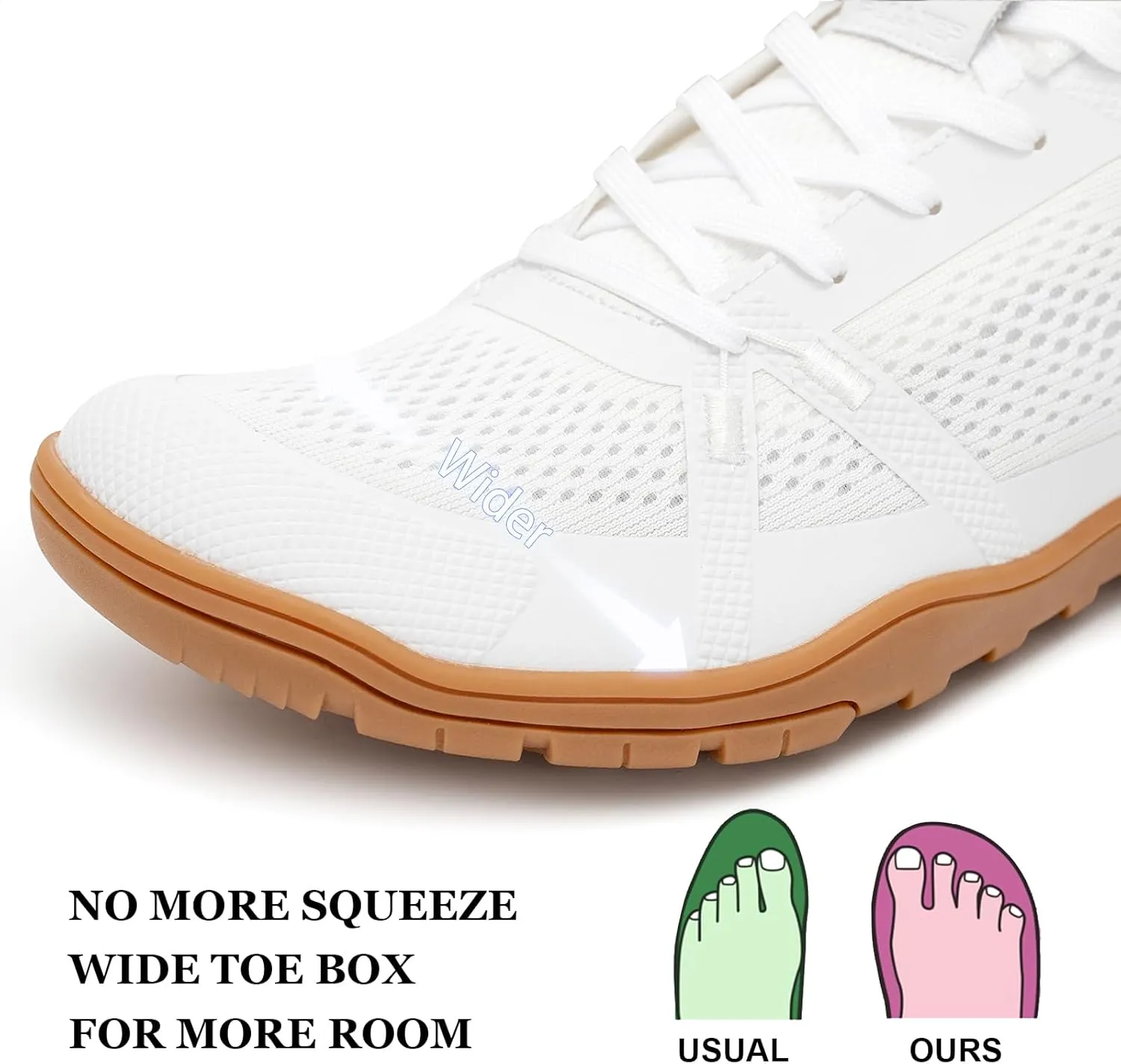 Pulltop Barefoot Trail Running Shoes for Men - Wide Toe Box | Zero Drop Sole | Minimalist Crossfit Training Shoes