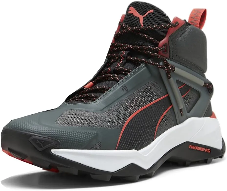 Puma Mens Explore Nitro Mid Hiking Hiking Sneakers Shoes - Grey
