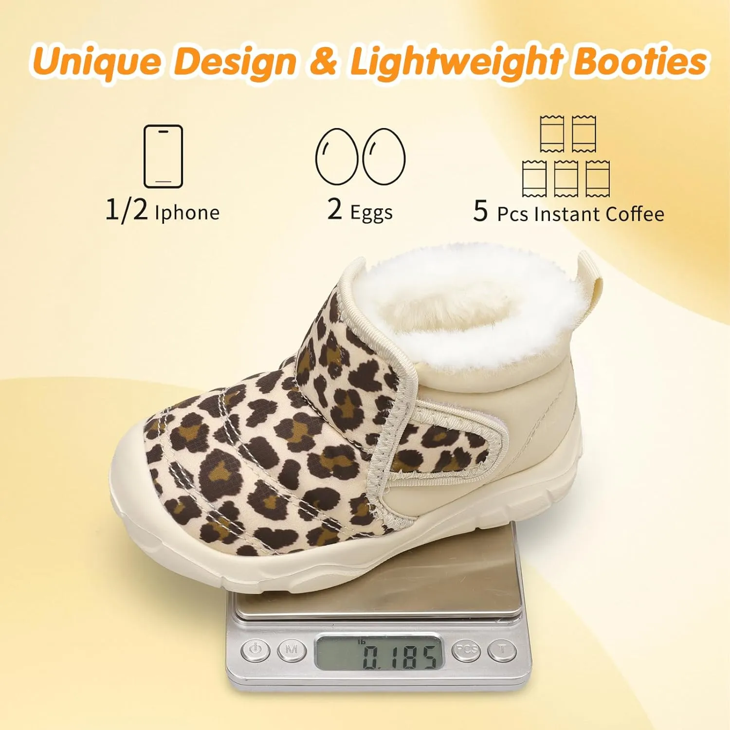 QFH Baby Boys Girls Winter Warm Shoes Cozy Fleece Snow Boots Toddler Non-Slip Walking Shoes Infant Outdoor Water Resistance Faux Fur Booties