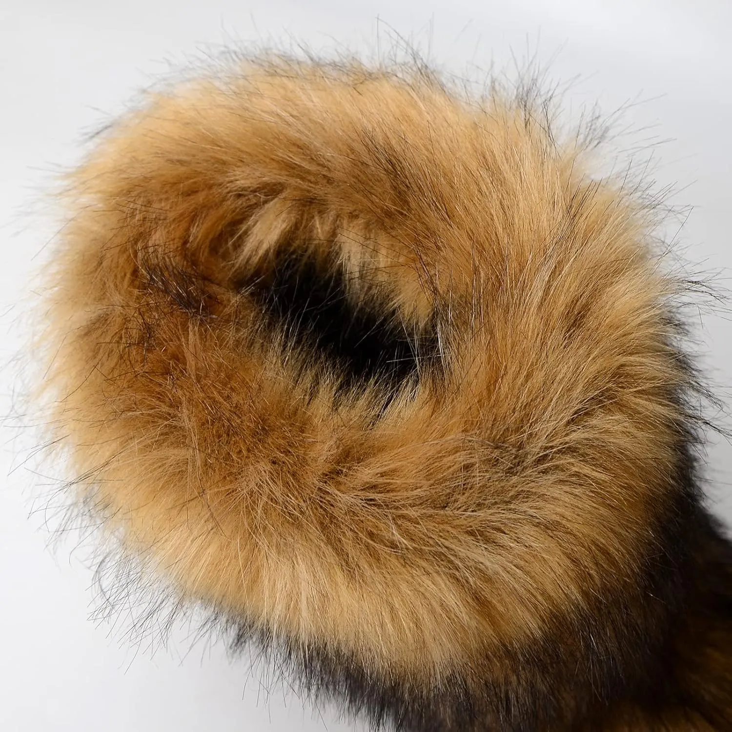 QMFUR Women's Furry Faux Fur Boots Fuzzy Fluffy Mid Calf Snow Boots Suede Warm Fur Lined Booties Flat Fashion Boots