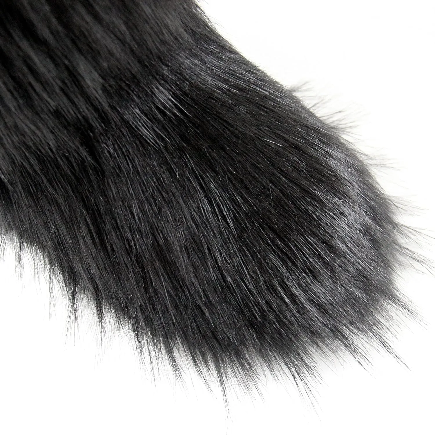 QMFUR Women's Furry Faux Fur Boots Fuzzy Fluffy Mid Calf Snow Boots Suede Warm Fur Lined Booties Flat Fashion Boots