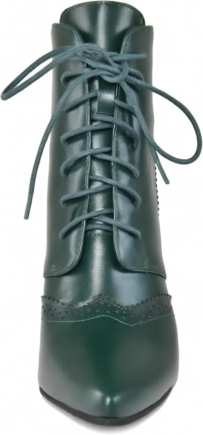 Quimeir Womens Stiletto Ankle Boots Pointed Toe Lace Up High Heel Booties