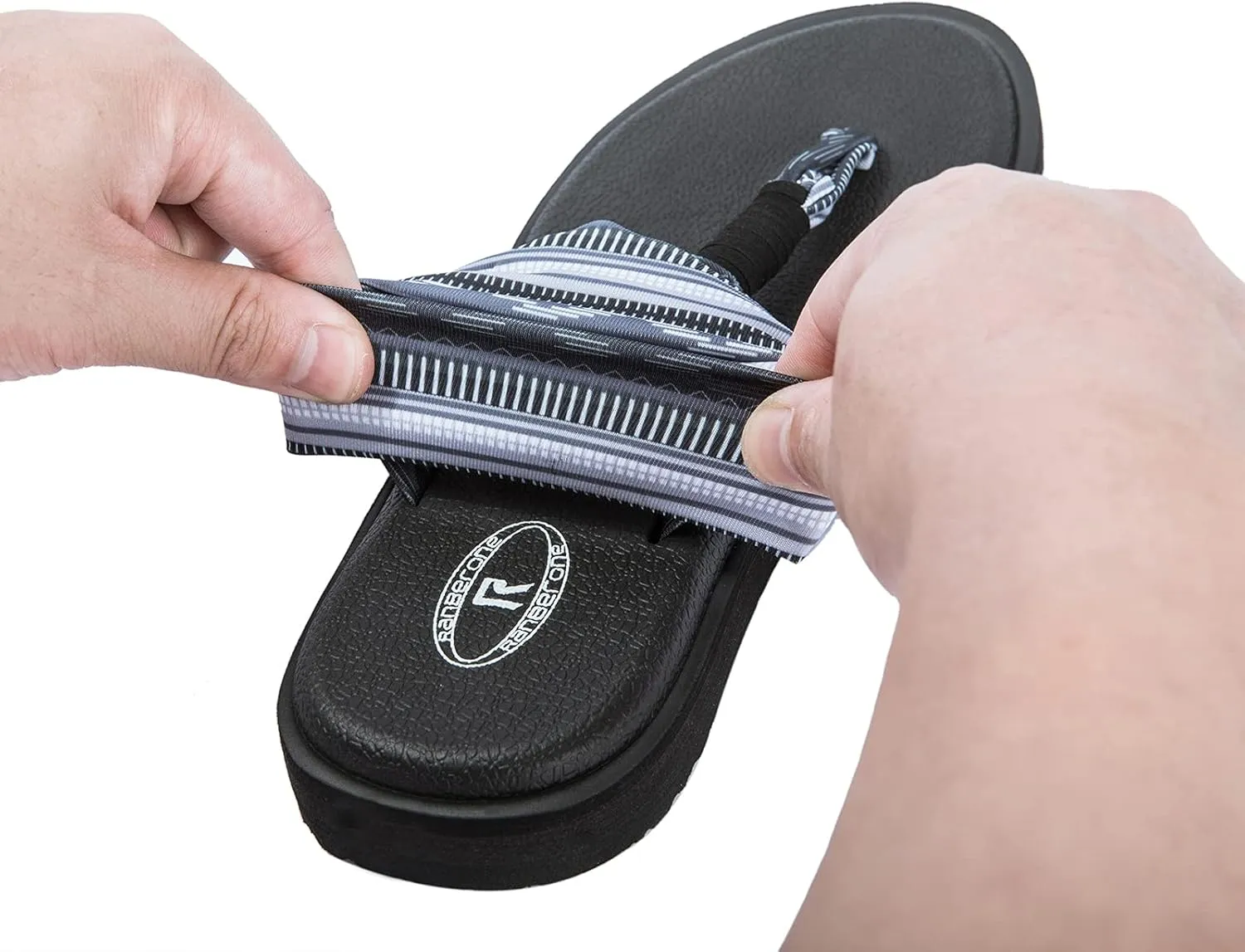 Ranberone Women's Yoga Mat Flip Flops Casual Flat Summer Beach Sandals