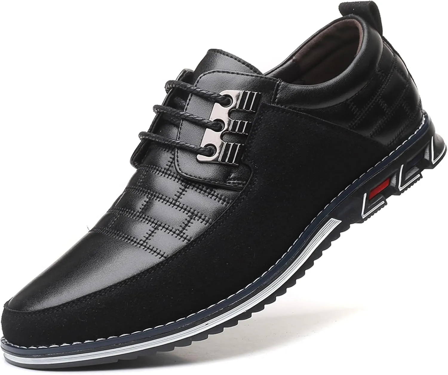 Recyphi Men’s Oxford Derby Orthopedic Leather Shoes Formal Luxury Business Dress Shoes Lace-up Walking Driving Loafers Dress Sneakers