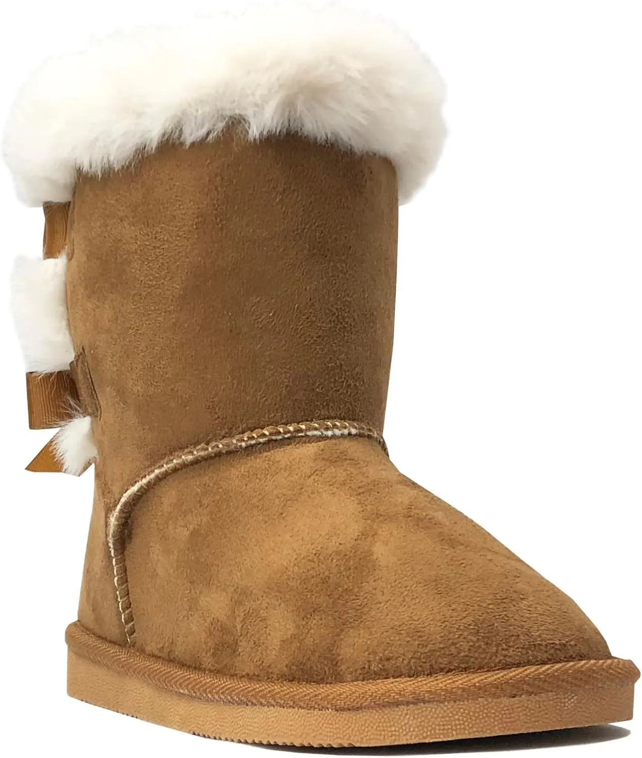 REDVOLUTION New Kids Classic Snow Boots Faux Fur Midcalf Outdoor Boots (Big Kid)