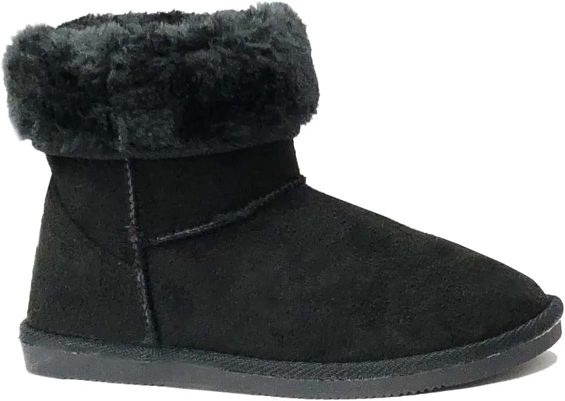 REDVOLUTION New Kids Classic Snow Boots Faux Fur Midcalf Outdoor Boots (Big Kid)