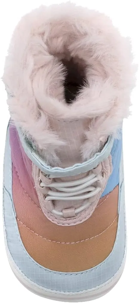 Robeez Baby Girls and Boys First Kicks Slip Resistant Boots and High-Top Shoes for Infant and Toddler, 0-24 Months