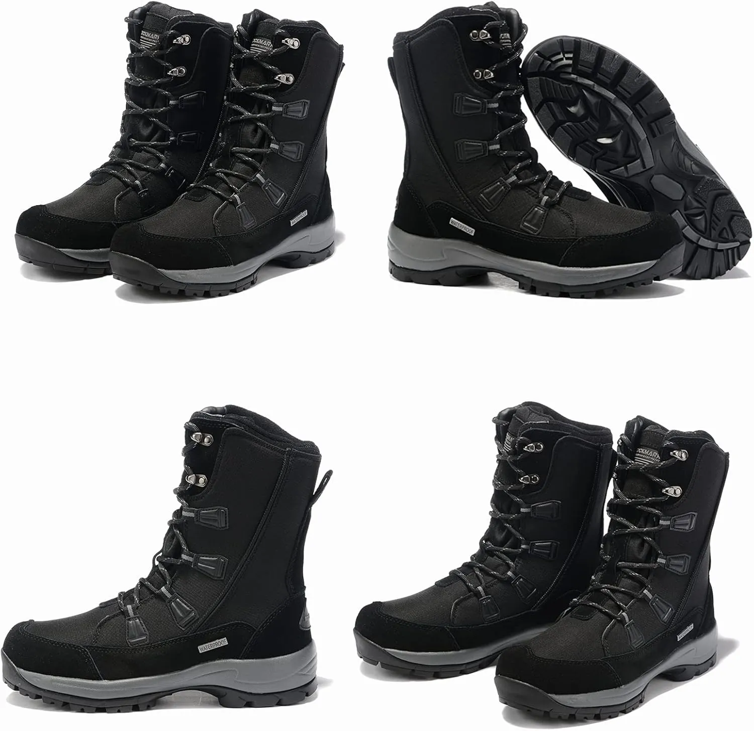 ROCKMARK Women's Waterproof Snow Boots Mid Calf Warm Winter Outdoor Footwear