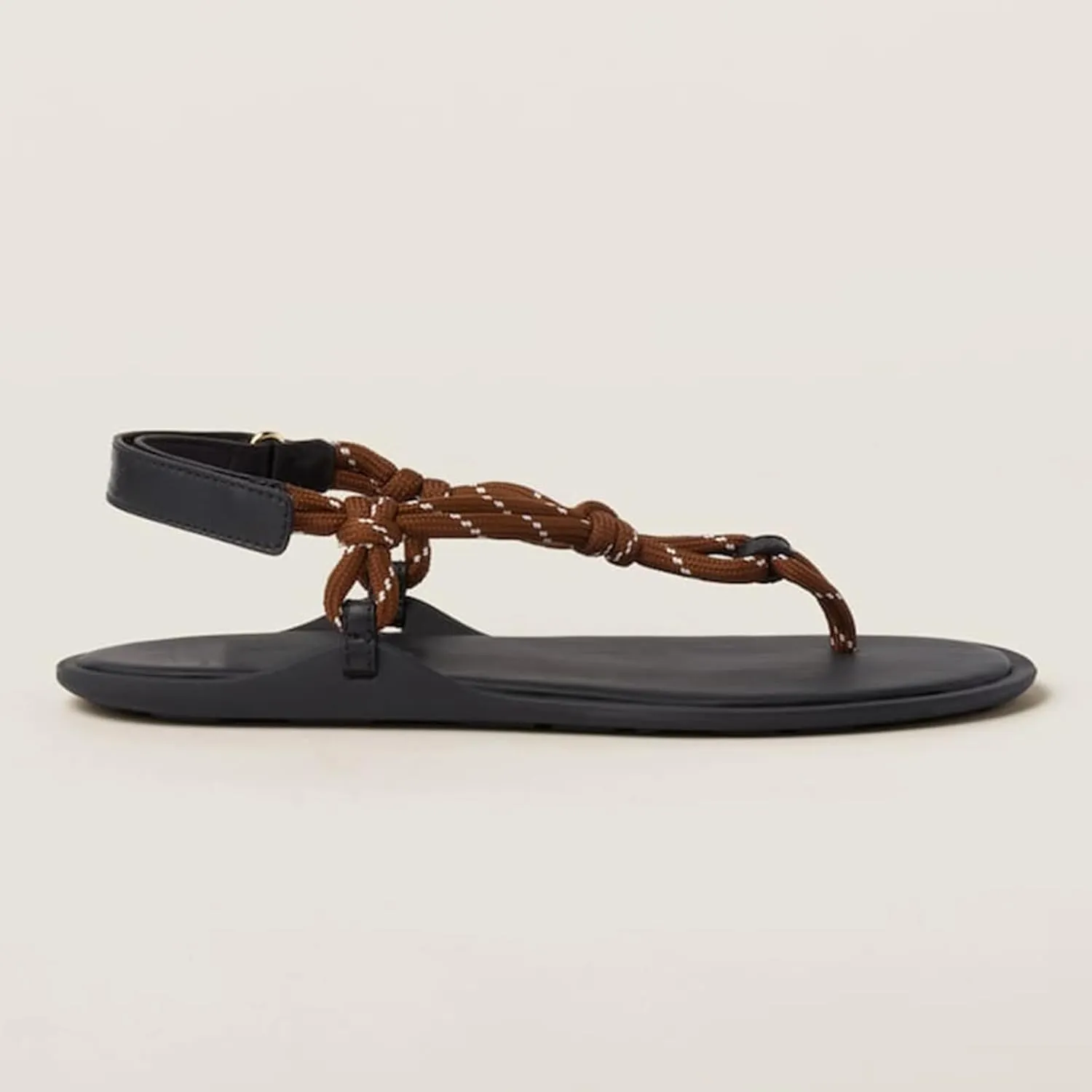 Rope Flip Flop Sandals for Women Thong Sandals Adjustable T Straps Comfortable Soft Flat Sandals