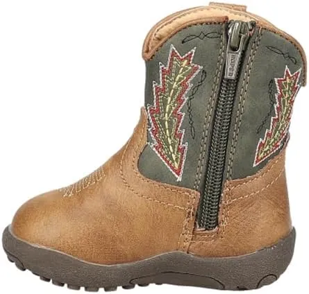 ROPER Infant Girls Cowbaby Arrowheads Round Toe Casual Boots Mid Calf - Brown, Green