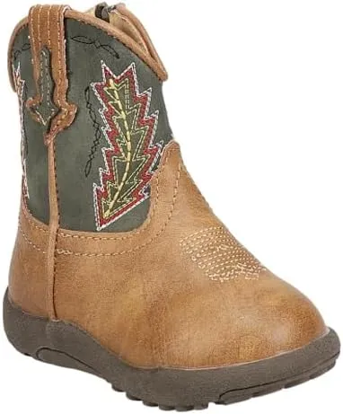 ROPER Infant Girls Cowbaby Arrowheads Round Toe Casual Boots Mid Calf - Brown, Green