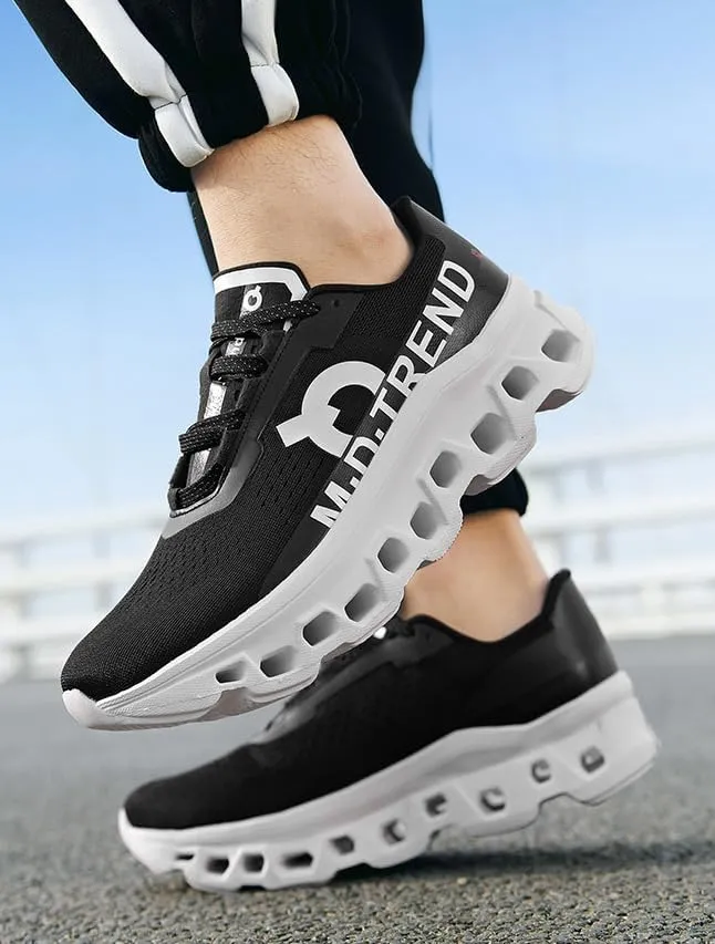 Running Shoes for Men Wide Toe 2024 Trendy Casual Jogging Sneaker Men's Impact-Absorbing Road Running Trainers Comfortable Lightweight Breathable Mesh Walking Tennis Athletic Shoes