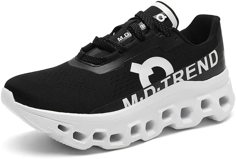 Running Shoes for Men Wide Toe 2024 Trendy Casual Jogging Sneaker Men's Impact-Absorbing Road Running Trainers Comfortable Lightweight Breathable Mesh Walking Tennis Athletic Shoes