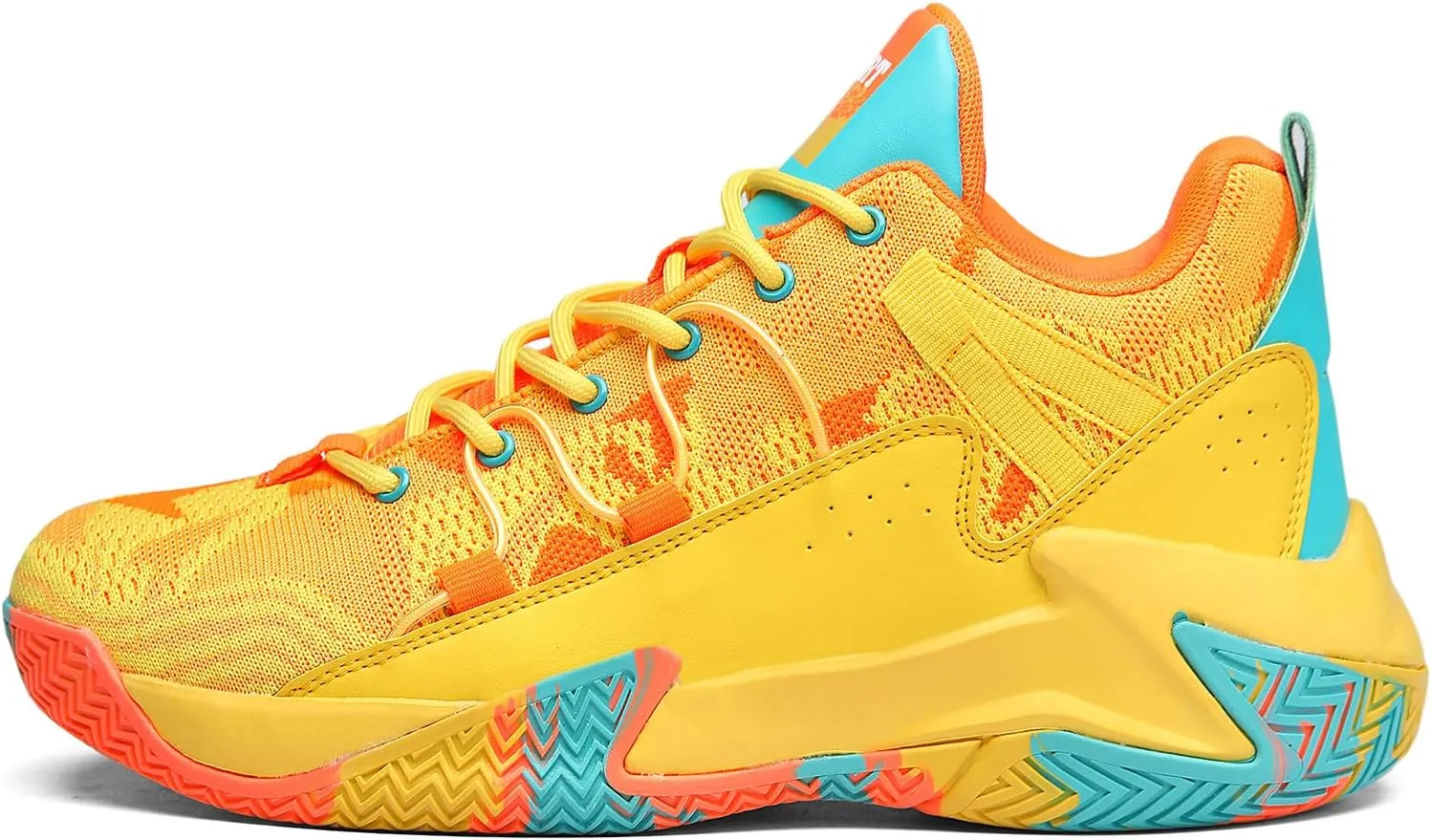 SANEARDE Mens Basketball Shoes High Top Breathable Non Slip Outdoor Sneakers Cushioning Workout Shoes for Fitness