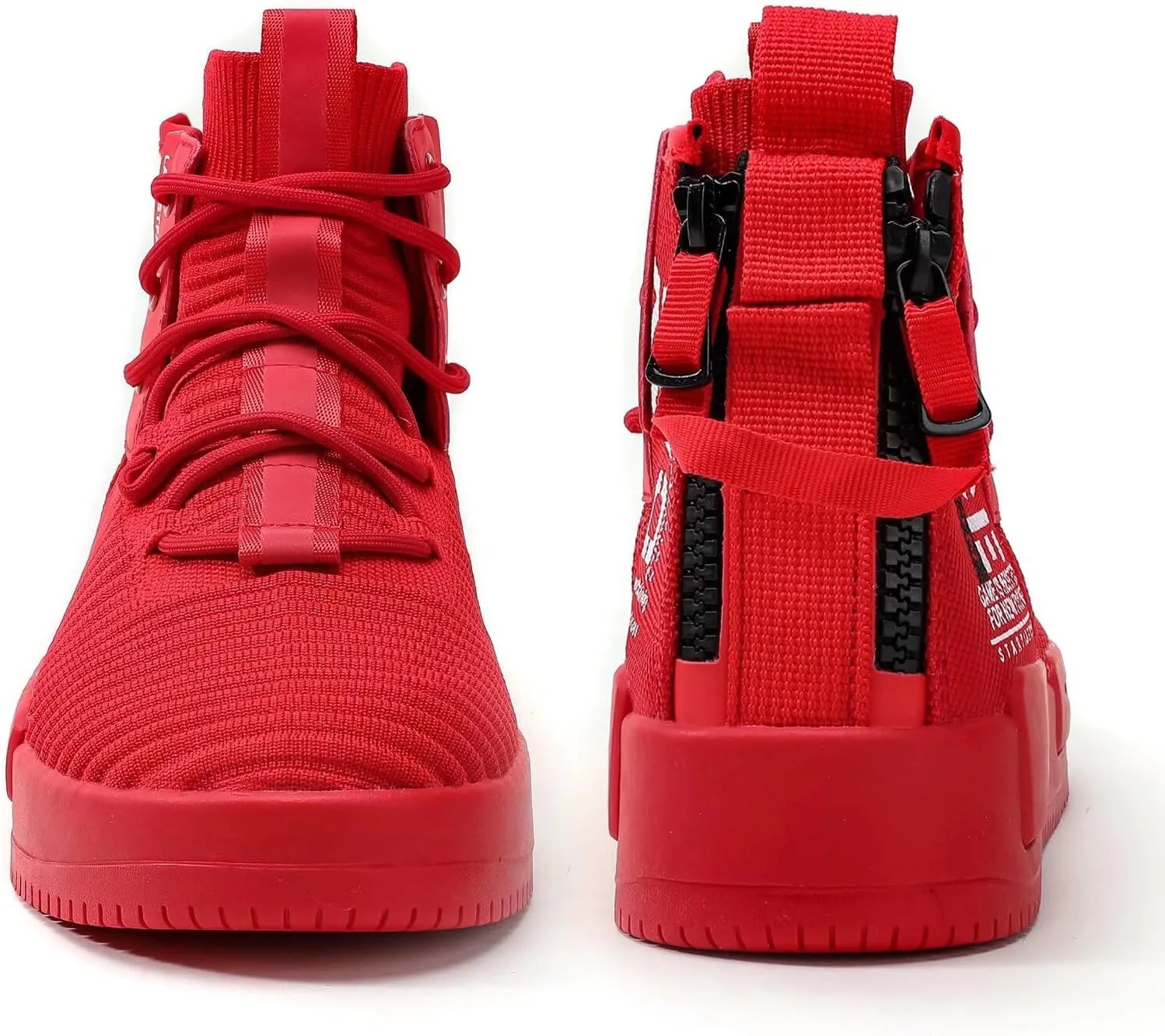 SANNAX Men's High Top Fashion Sneakers Lace Up Walking Shoes Breathable Running Shoes Casual Athletic Hip Hop Shoes for Men