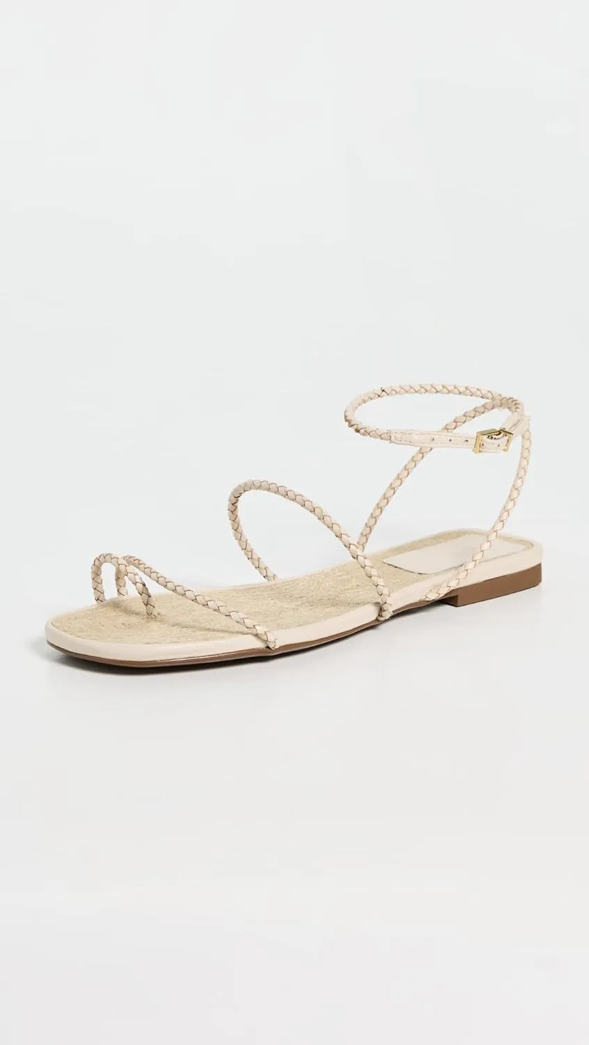 SCHUTZ Women's Kaya Straw Flat Sandals