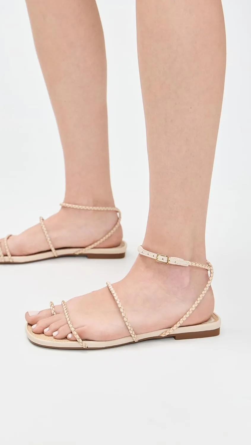 SCHUTZ Women's Kaya Straw Flat Sandals