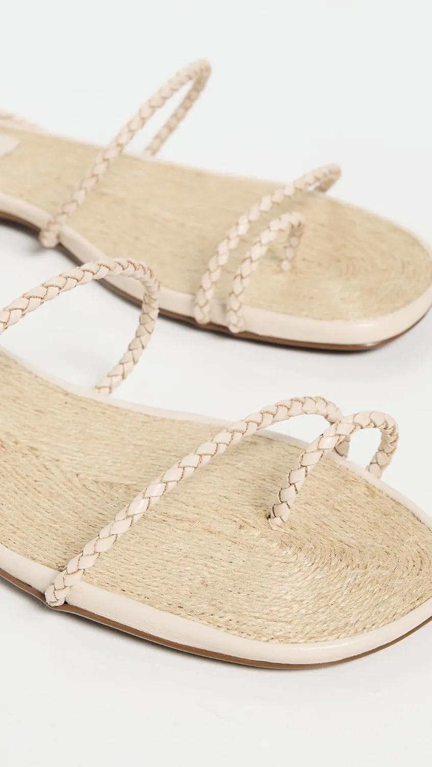 SCHUTZ Women's Kaya Straw Flat Sandals