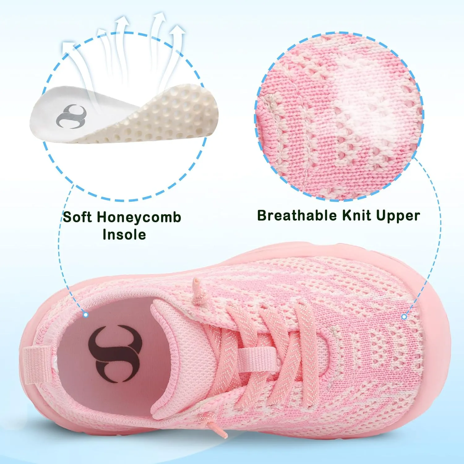 Scurtain Toddler Shoes Boys Girls Barefoot Shoes Kids Breathable Sneakers Slip on Toddler Sneakers