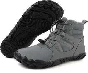 SECHRITE Mens Womens Barefoot Minimalist Shoes Winter Boots Zero Drop Sole Trail Running Sneakers Wide Toe Box