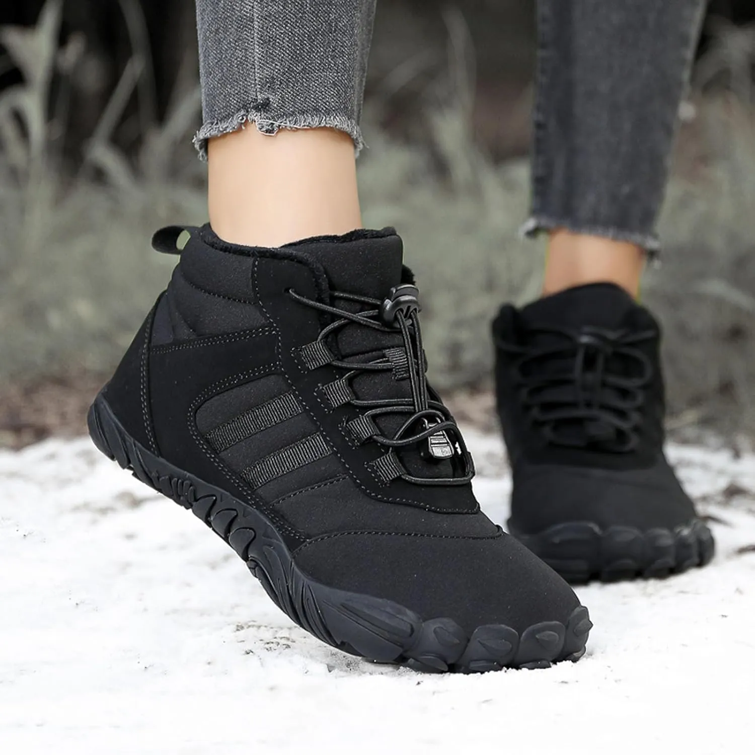 SECHRITE Women Barefoot Shoes Mens Minimalist Zero Drop Boots Wide Toe Box Toes Sneakers Workout Footwear Shoes