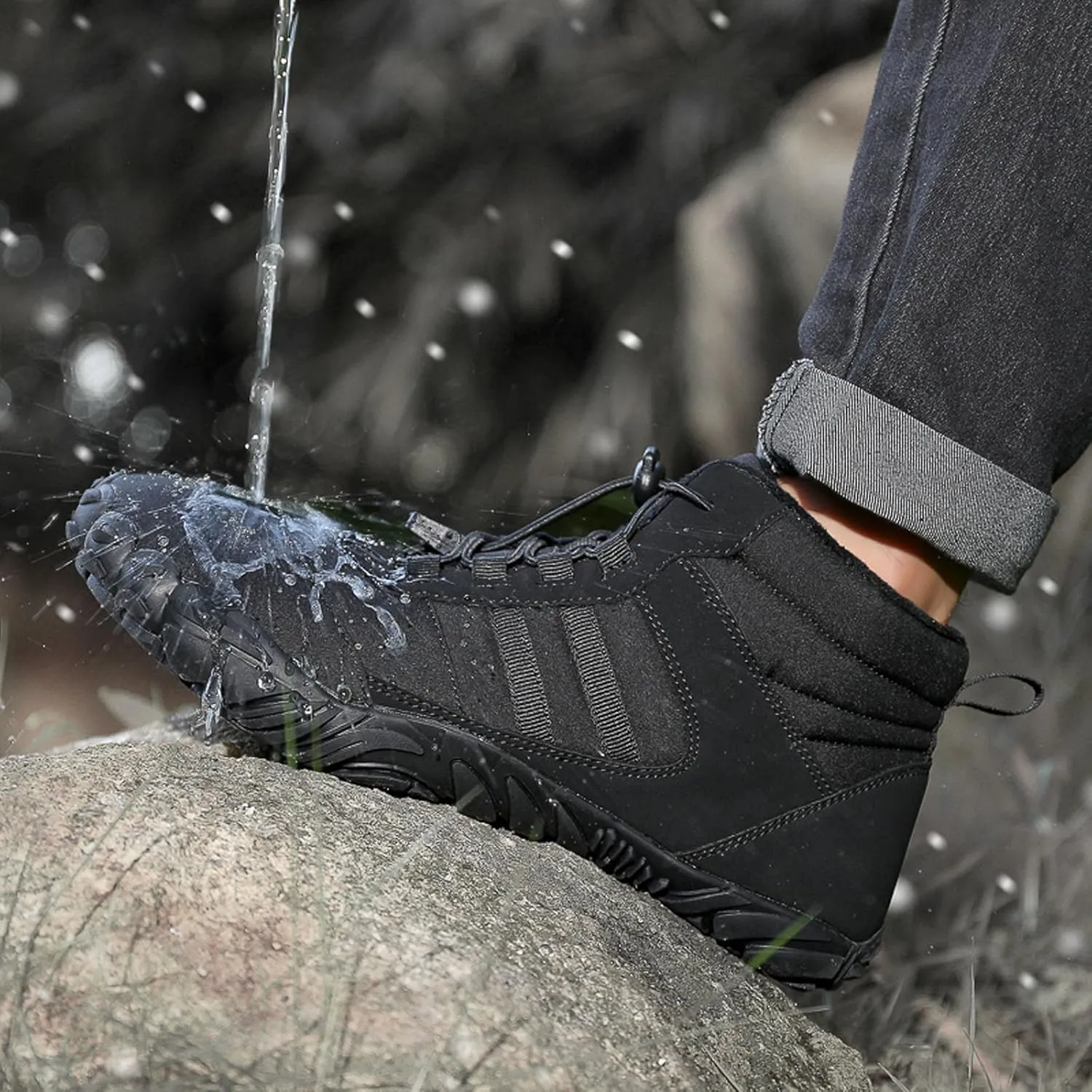 SECHRITE Women Barefoot Shoes Mens Minimalist Zero Drop Boots Wide Toe Box Toes Sneakers Workout Footwear Shoes