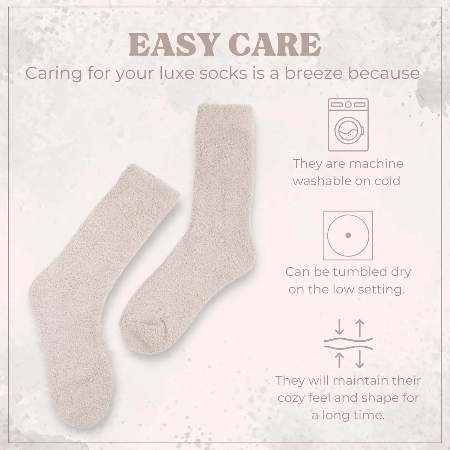 Shadow Breeze Plush Cozy Knit Socks | Super Soft Comfortable Fuzzy Luxe Socks