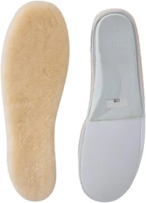 Sheepskin Insoles Women's Premium Think Wool Fur Fleece Inserts Cozy & Fluffy 9 1 Pack