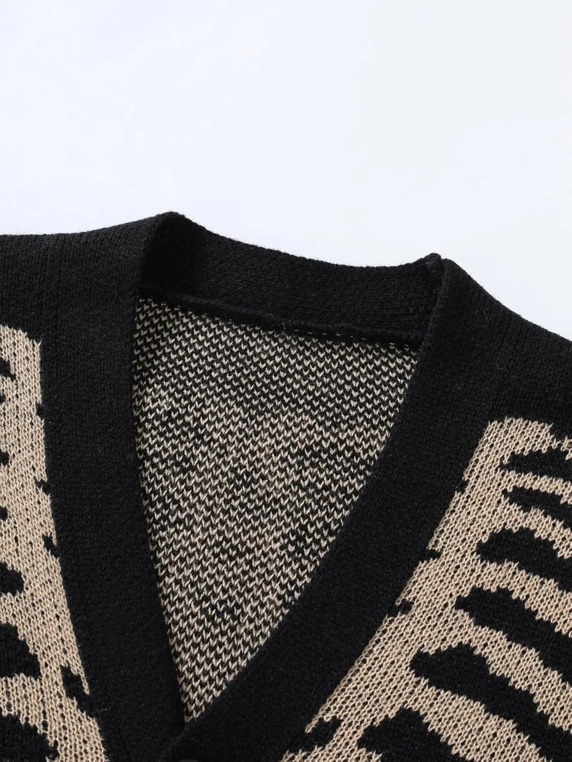 SHENHE Men's Skeleton Pattern Cardigan Sweaters Long Sleeve Unisex Outwear Knitted Coats