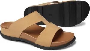 SHIBEVER Flat Sandals for Women Dressy: Summer Arch Support Comfortable Slip On Slide Sandal