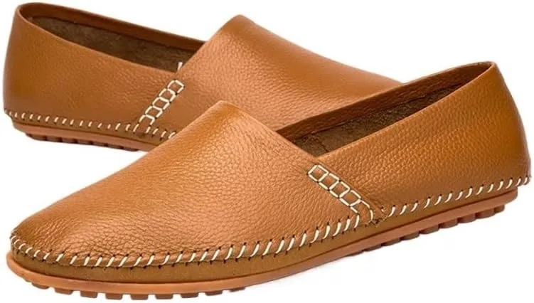 Shoes Men's Fashionable Round-Toe Slip-on Loafers Low-top Soft-Soled Oxford Shoes for Shopping Driving Working Men Versatile Casual Shoes