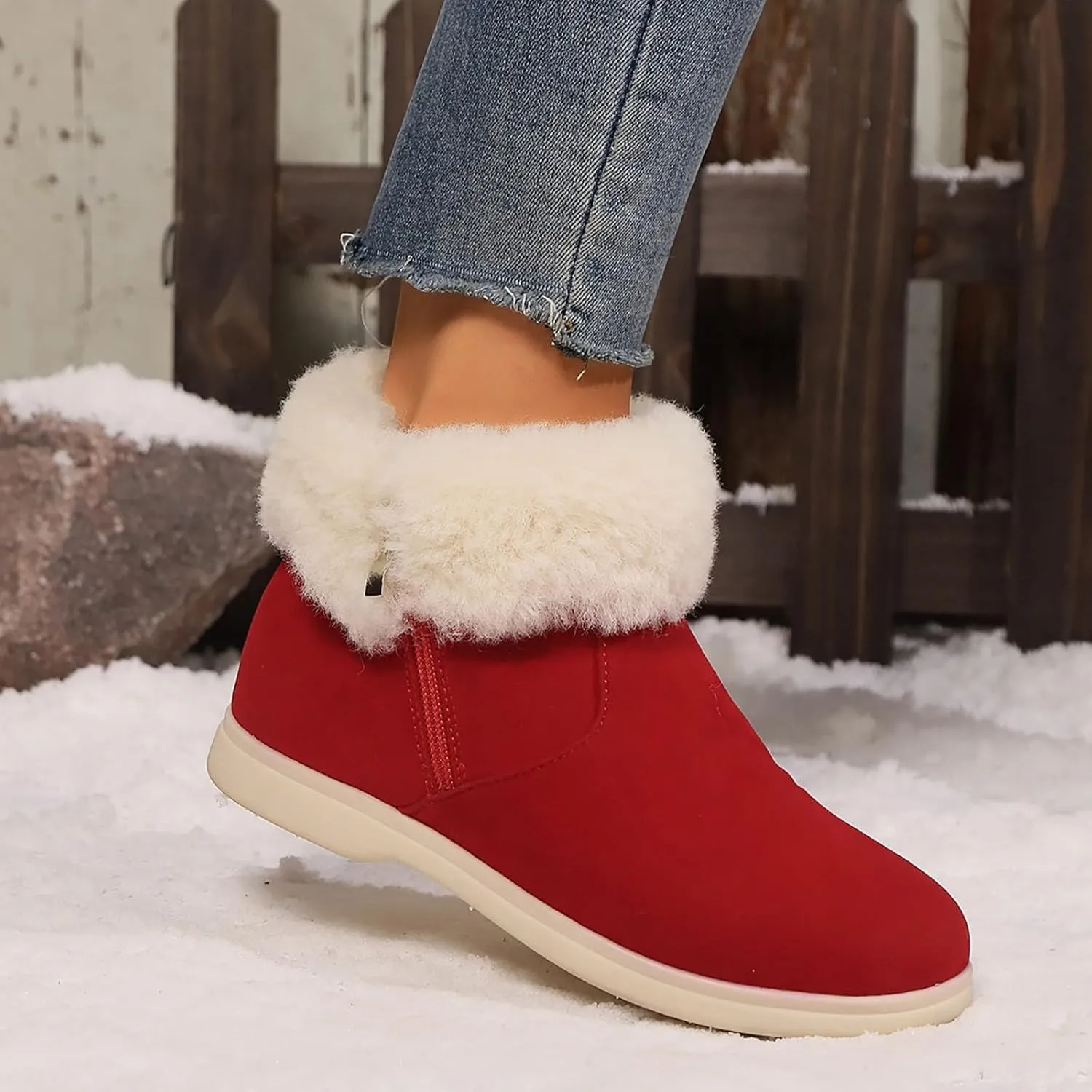 Slippers for Women & Men Indoor and Outdoor Winter Warm Fuzzy House Boots Slip On Sneakers for Cozy Feet Wide Slipper Shoes Unisex