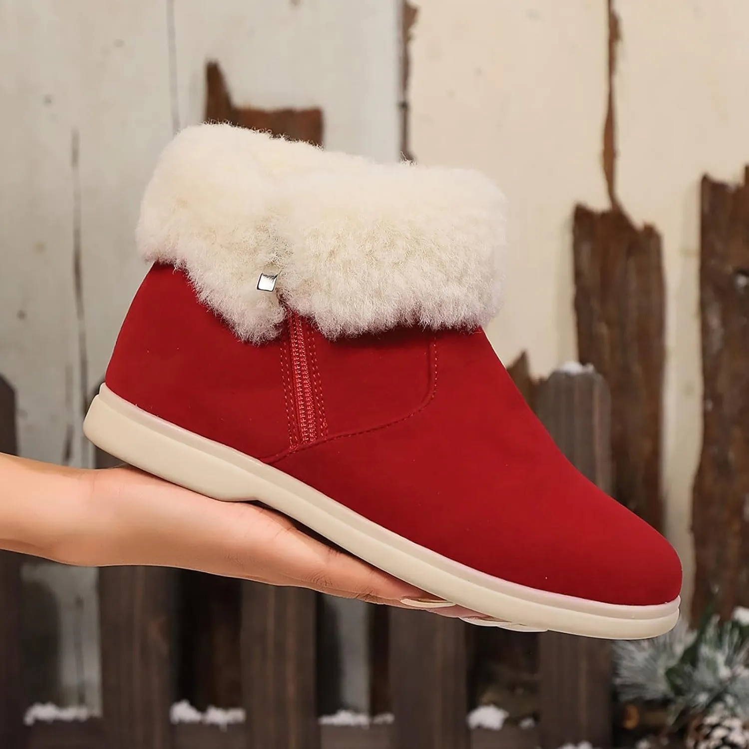 Slippers for Women & Men Indoor and Outdoor Winter Warm Fuzzy House Boots Slip On Sneakers for Cozy Feet Wide Slipper Shoes Unisex