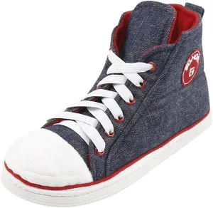 Sneaker Slippers for Women Plush Room House Slipper Boots, Men's Warm Comfy Plush Indoor High Top Fun Sneaker Slippers Boot