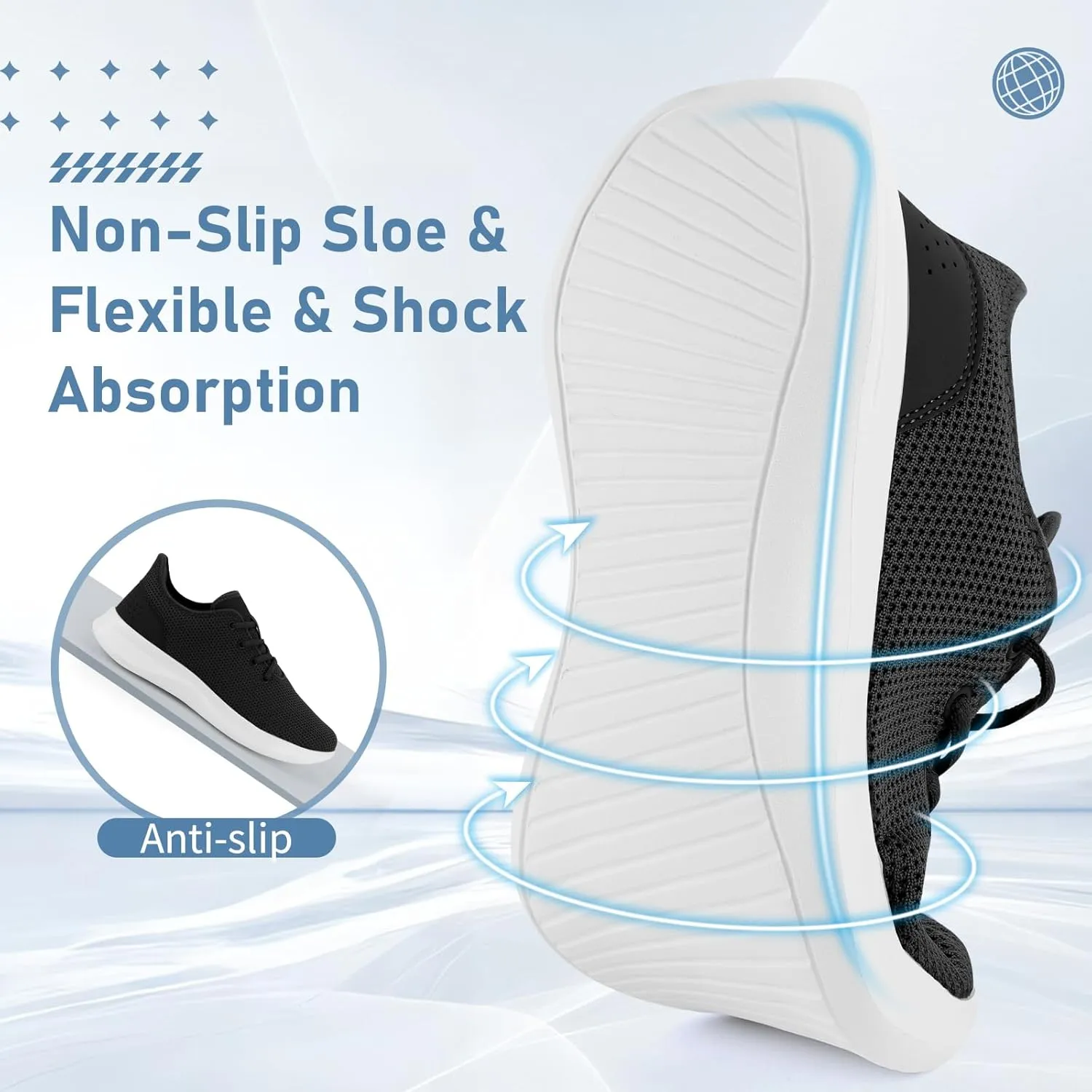 Sneakers for Women Men, Walking Shoes Tree Women’s Runner Sneakers with Arch Support, Comfortable Lightweight Walking Sneakers, Non Slip Athletic Tennis Running Shoes for Gym Workout Yoga Walking