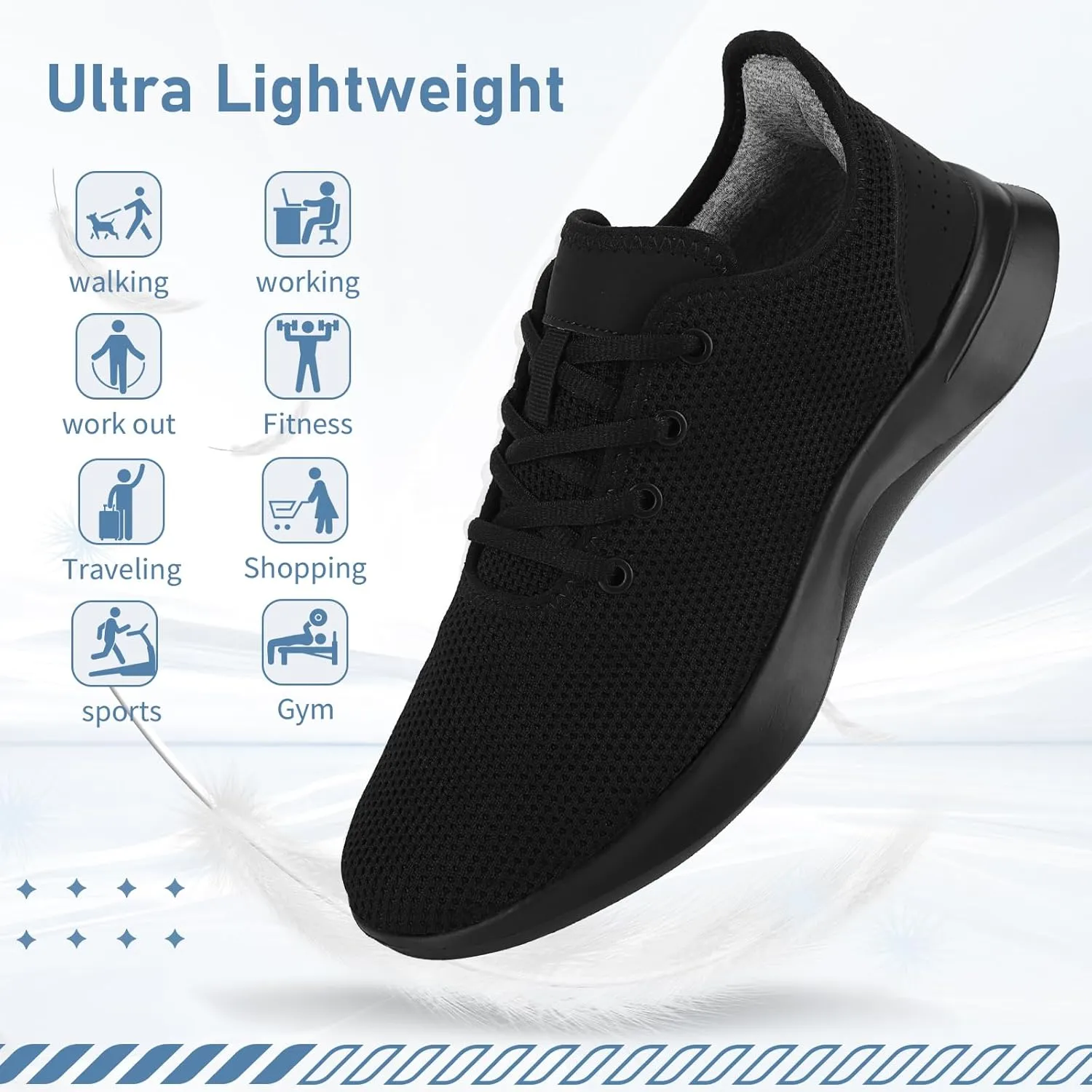 Sneakers for Women Men, Walking Shoes Tree Women’s Runner Sneakers with Arch Support, Comfortable Lightweight Walking Sneakers, Non Slip Athletic Tennis Running Shoes for Gym Workout Yoga Walking