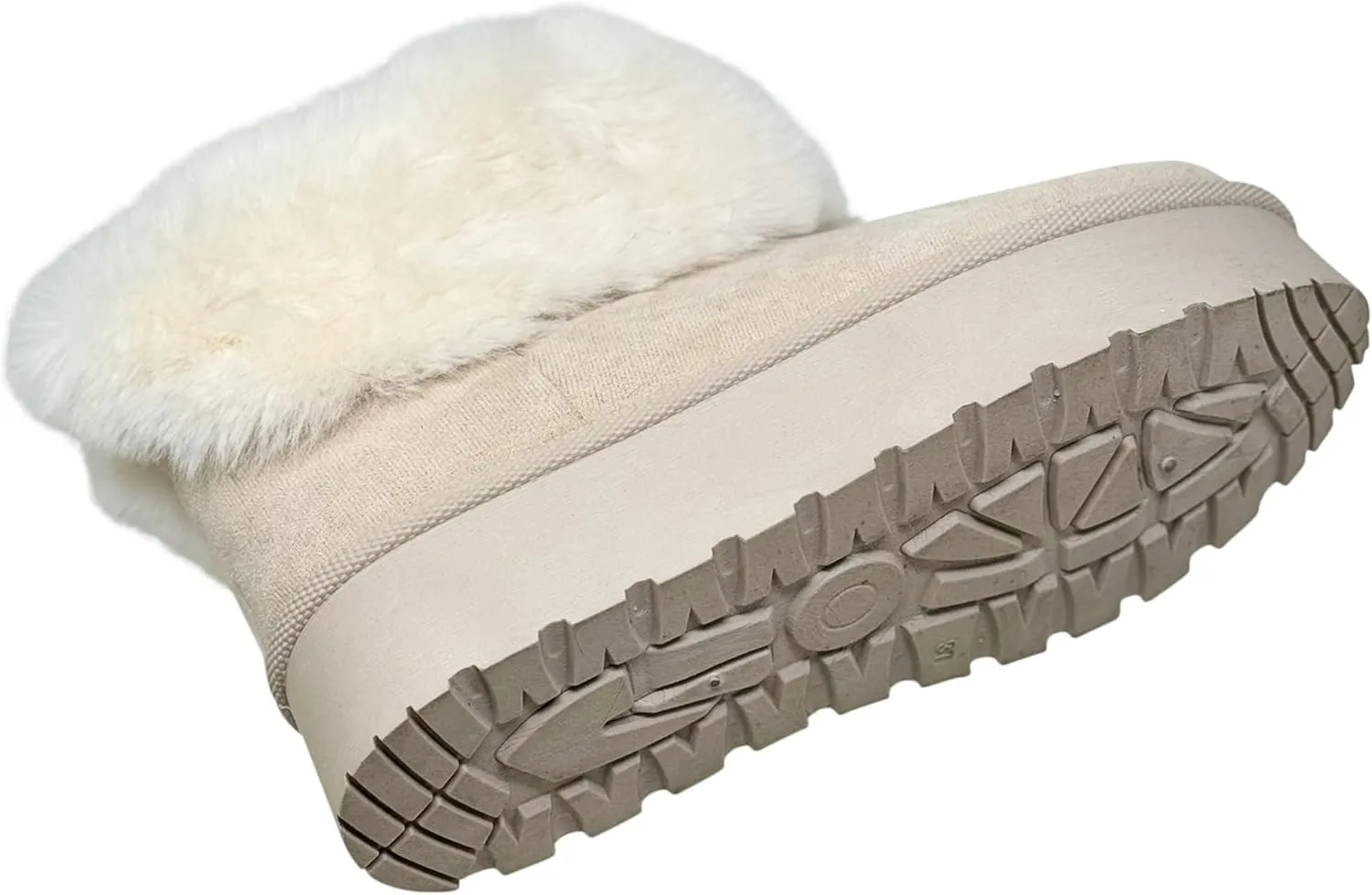 SOBEYO Women's Platform Booties Faux Suede Fur Lining Pull On Cuff Boots