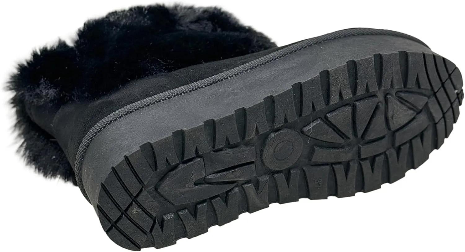 SOBEYO Women's Platform Booties Faux Suede Fur Lining Pull On Cuff Boots
