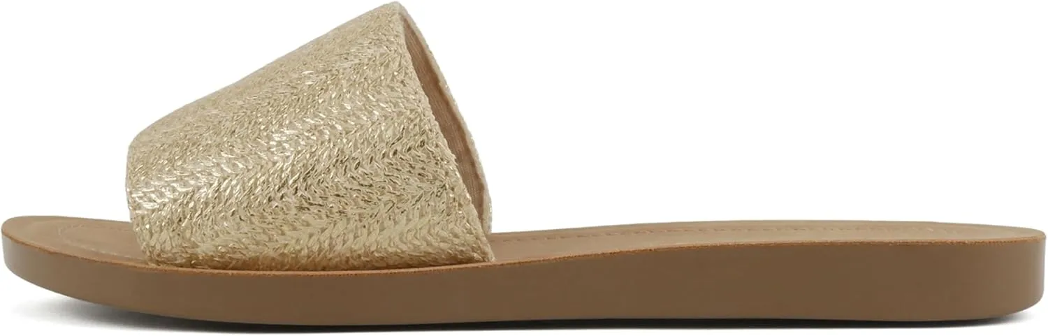 Soda Shoes Efron-S Women Flip Flops Basic Plain Slippers Slip On Sandals Slides Casual Peep Toe Beach