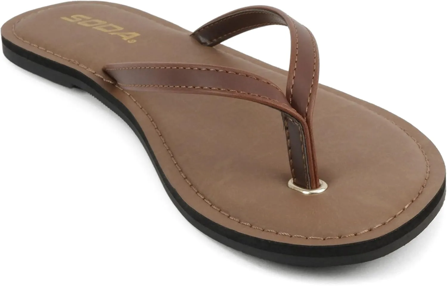 Soda Shoes Women Flip Flops Basic Plain Sandals Strap Casual Beach Thongs FELER