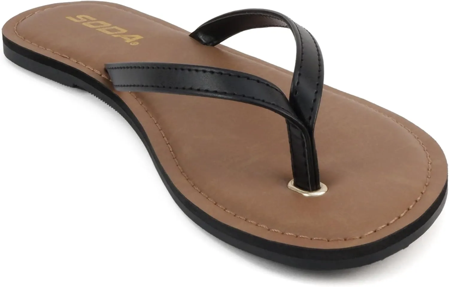 Soda Shoes Women Flip Flops Basic Plain Sandals Strap Casual Beach Thongs FELER