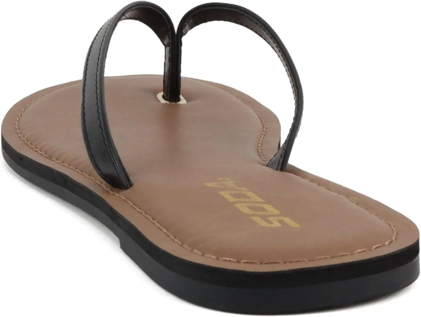 Soda Shoes Women Flip Flops Basic Plain Sandals Strap Casual Beach Thongs FELER