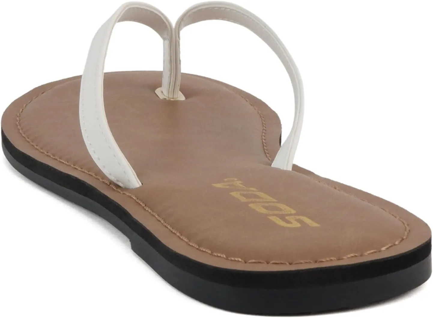 Soda Shoes Women Flip Flops Basic Plain Sandals Strap Casual Beach Thongs FELER