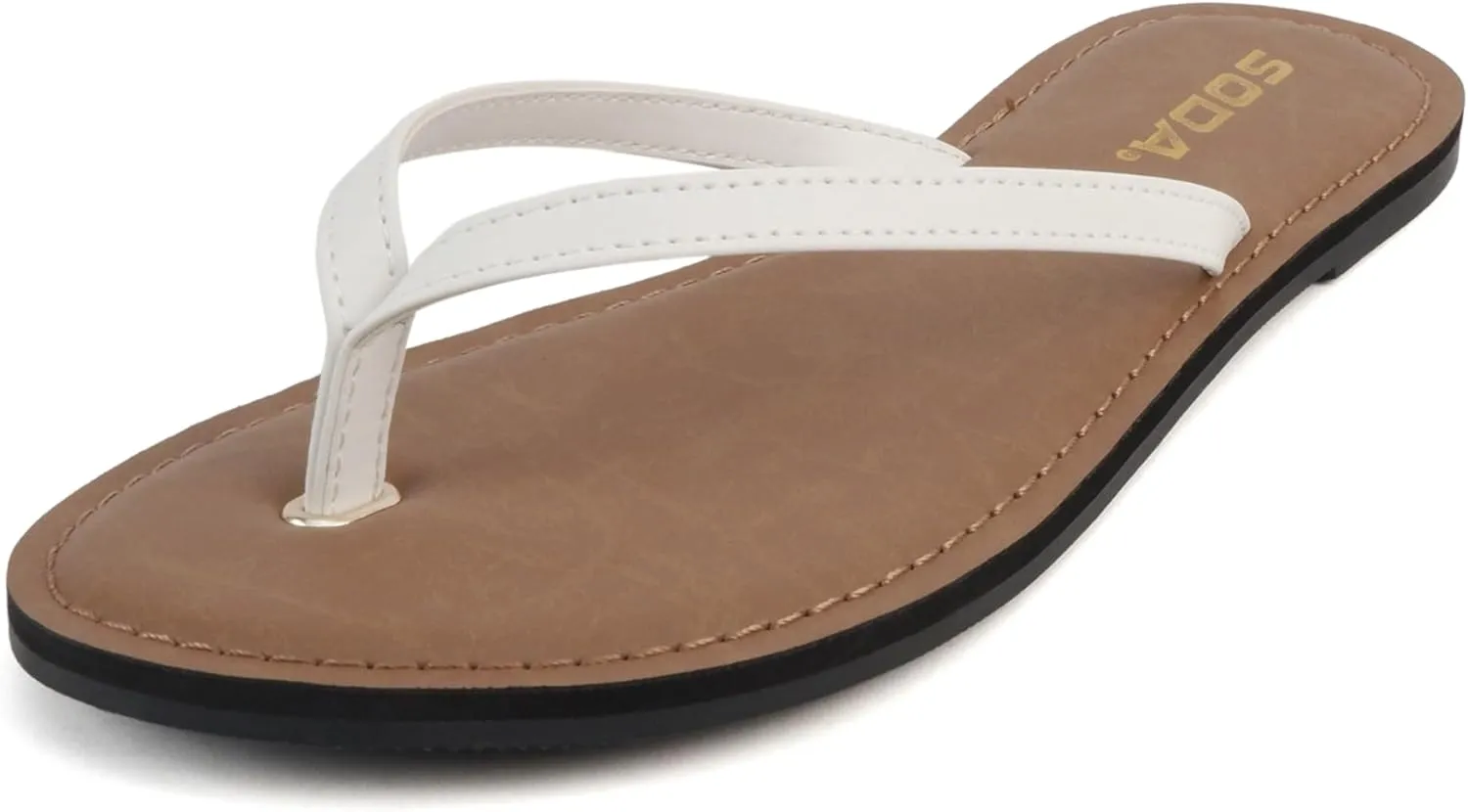Soda Shoes Women Flip Flops Basic Plain Sandals Strap Casual Beach Thongs FELER