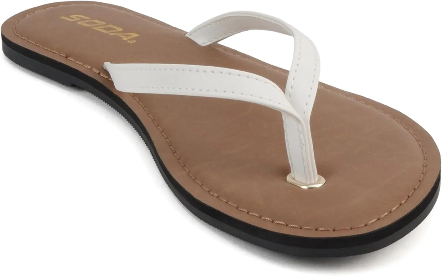 Soda Shoes Women Flip Flops Basic Plain Sandals Strap Casual Beach Thongs FELER