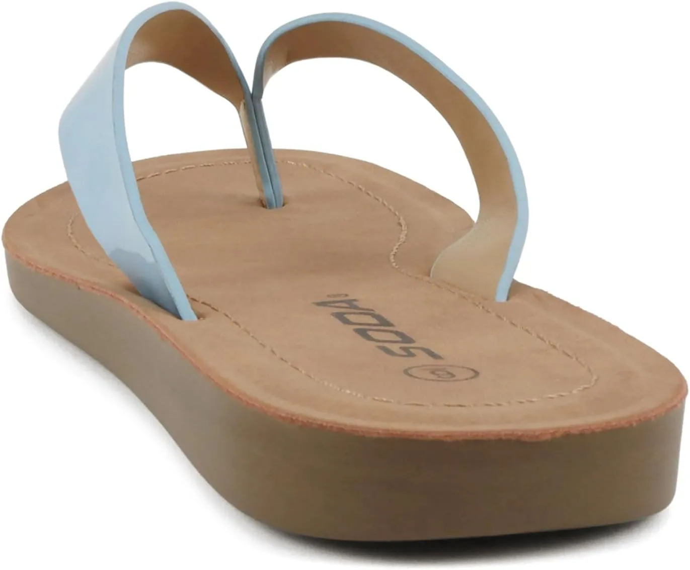 Soda Shoes Women Flip Flops Basic Plain Slippers Thongs Sandals Strap Casual Beach Ella-S