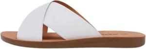 Soda Shoes Women Sandals Crisscross Band Strap Casual Slides