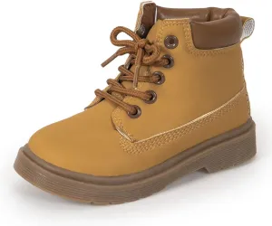Sonsage Boy Girl Ankle Boots Waterproof Non-Slip Leather Chelsea Boots Little Kids Toddler Snow Winter Combat Ankle Work Booties Size US 5.5-9.5